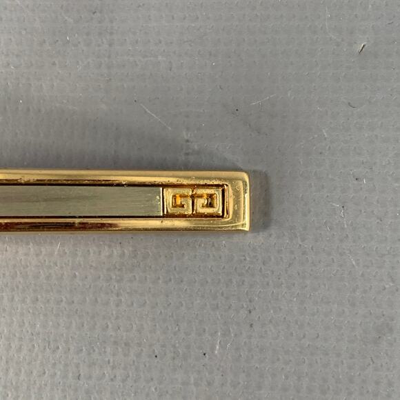 GIVENCHY Gold Silver Metal Cuff Links Tie Clip Set - Picture 2 of 4